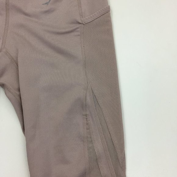 GYMSHARK Light Mauve Pink Dry Moisture Wicking Sheer Mesh Insert Leggings Pants - Picture 6 of 13